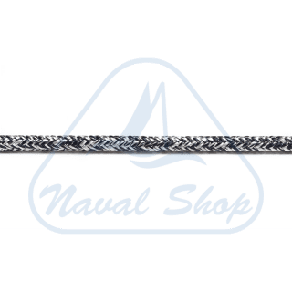 Malta Sail Factory MSF ROPES CALZATO DOPPIA TRECCIA CON ANIMA IN PEHT SK75 MELANGE NERO MM 8