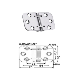 Osculati Cerniera a ribalta 2 mm