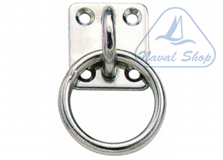 Anello su piastra 4 fori anello su piastra d5 inox< 0234430
