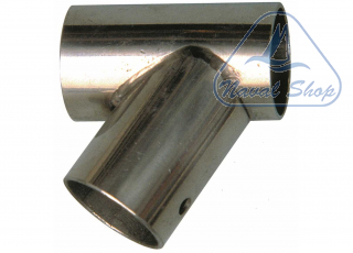  Giunto t 60° raccordo d25 angled stamp inox left< 0634326