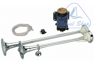 Tromba dual chrome lunga tromba marco dual l390 12v ottone cr 1901606