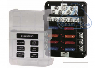 Morsettiera e scatole modulari porta fusibili unival portafusibili 6+6  unival led modular< 2101683