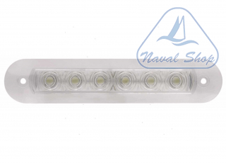 Luce strip1 6 led 12v plafoniera strip incasso 6led l140< 2145720