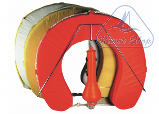 Salvagente ferro di cavallo completo kit salvagente arancio< 3009014