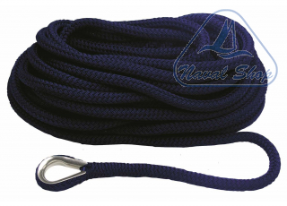 Treccia mooring blue navy con redancia mooring line navy 10mm x 6m< 3101419