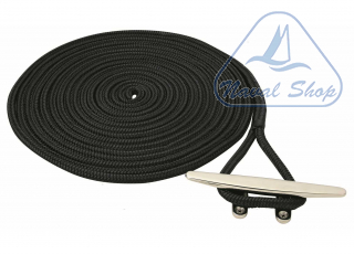 Treccia mooring nero con gassa dock line black 14mm x 10m< 3101453