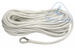 Treccia mooring bianco con redancia mooring line white 10mm x 6m< 3101459