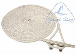 Treccia mooring bianco con gassa dock line white 12mm x 8m< 3101481