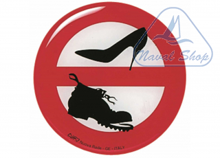 Divieto scarpe Ø 80 tabella adesiva divieto scarpe 3418912
