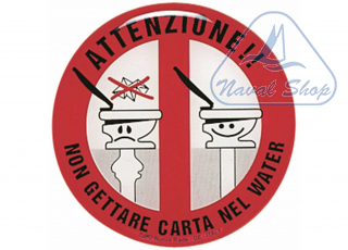 Divieto ostruire il wc Ø 80 tabella adesiva divieto carta wc 3418916