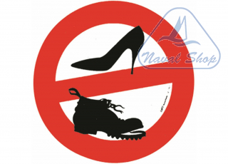 Divieto scarpe Ø 150 tabella adesiva divieto scarpe d150 3419001