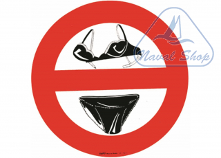 Divieto bikini Ø 150 tabella adesiva divieto bikini d150 3419003