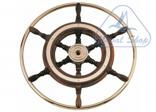 Ruote timone mogano - ia ruota timone d420 circle mogano/ottone 4645542