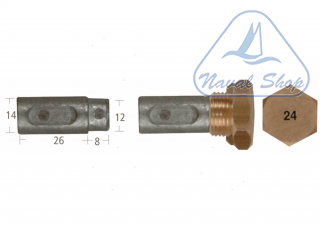 Barrotti motore aifo-fiat (14x26mm) anodo barrotto 5127028