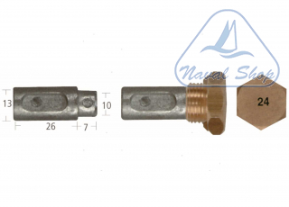 Barrotti motore aifo-fiat (13x26+7mm) anodo barrotto 5127029