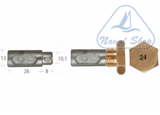 Barrotti motore aifo-fiat (13x26+8mm) anodo barrotto 5127032