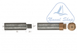 Barrotti motore caterpillar (28x55mm) anodo barrotto 5127042