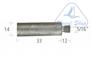 Barrotti motore caterpillar (14x33mm) anodo barrotto 5127051