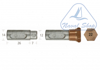  Barrotti motore ford (14x26mm) anodo barrotto 5127060