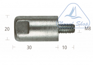 Barrotto yanmar 2gm20 / 3gm30 anodo barrotto 5127075