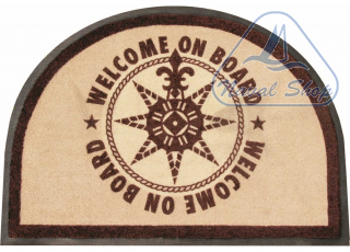 Tappeto round board brown mb welcome tappeto 70x50 round brown< 5801900