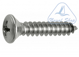 Viti testa piana svasata con calotta uni 6956 din 7983 viti 7983 a2 2,9x13 100pz 607983291310