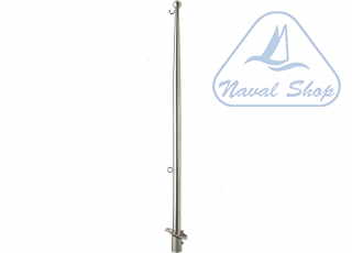 Asta portabandiera classic inox white cap base d20 angled inox< 0810075