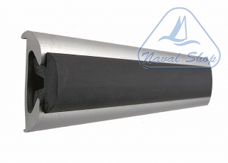  Bottazzo profilo parabordo con supporto in alluminio anodizzato inserto parabordo alu 56 black 24mt 383215624