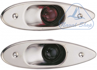 Fanali di prua led (ce) bow flush fanali fiancata red/green led inox< 2111501