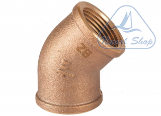  Gomito 45° f-f in bronzo gomito 45 f-f 1" bronzo 1432625