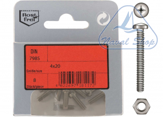 Viti testa cilindrica din 7985 conf 985 a4 4x20 798504020