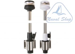 Fanale led (r.i.na.) su asta baionetta parete fanale asta 360 led wh h100 bay blk 2113455