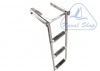 Scalette telescopiche in cage wide step scaletta scomparsa ws 3gr inox< 0505306
