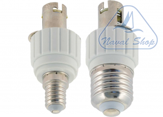 Adattatori e14/e27 per lampadine ba15d adaptor ba15d on base e14< 2167584