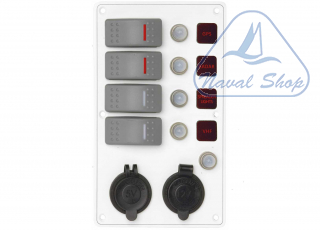 Pannelli c7-ip66 socket white pannello c7/ip66 4p alu wh bat+12v av< 2102761