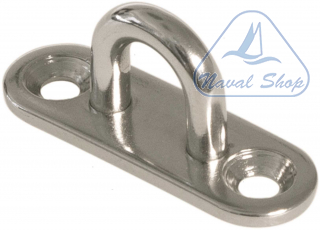 Ponticello su piastra pad eye 2 piastrina 2 fori inox< 0235045