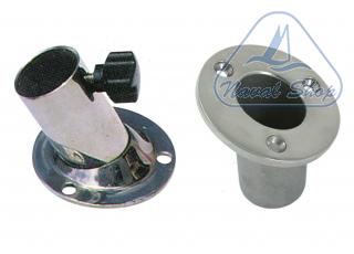 Basi portabandiera in acciaio inox base d25 angled inox< 0810058