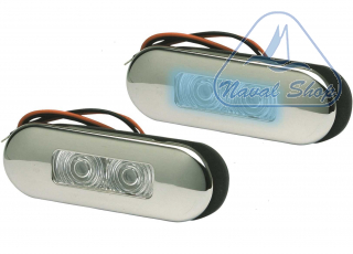 Luce impermeabile led elliptic flush inox luce imperm led eliptic blue inox< 2143016