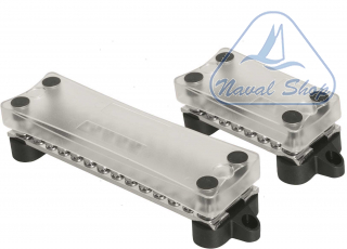 Barra di connessione dual screw 100a morsettiera marine cover 12p+12p 100a< 2155568