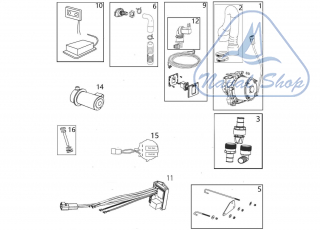  Ricambi e accessori per toilettes compact maceratore mac4 compact 12v con tubo 1326204