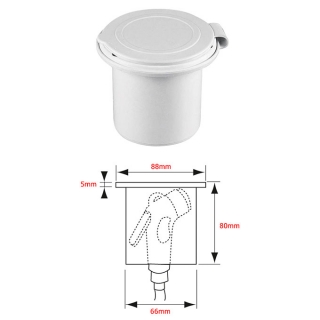 Contenitore ad Incasso per Doccetta Tondo con Coperchio
